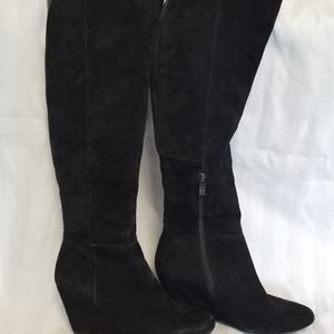 Suede over the knee boots